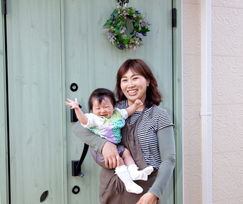 ママと子ども玄関